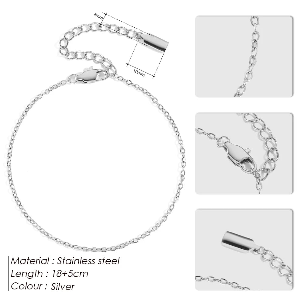 eManco High Quality Gold-Plated Stainless Steel Fine Chain Anklet Adjustable Classic Men's Upgrade Lobster Buckle Jewelry